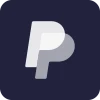 Das Logo vom Zahlungsanbieter Paypal auf dunkelblauem Hintergrund